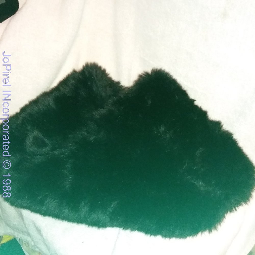 H&M Black Faux Fur Infinity Headdress Wrapping